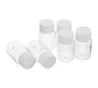 6 Pack Plastic Sample Bottles with Caps, 30ml Wide Mouth | Body, Easy Identification, On-the-go Dispensing, for Essential Oils and Lotion, Lab or Camping Use