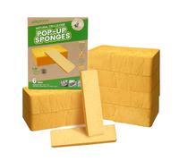 6 Pack Pop-Up Cellulose Sponges | Large Thick & Tear-Resistant | Biodegradable Compressed Sponges for Kitchen, Dishes, Car | Super Absorbent & Long-Lasting