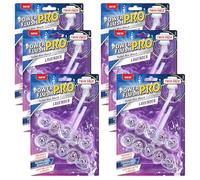 6 Pack Power Flush Pro Lavender Toilet Rim Block Cleaner (Twin Pack), Clear Water Toilet Rim Block with Anti-Limescale, Cleaning Foam, Dirt Protection and Extra Freshness