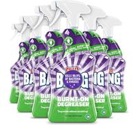 6 Pack Powerful Kitchen Degreaser Foam Cleaner Spray, Fast-Acting Grease Remover for Baked-On Food, Grime & Tough Stains, Multi-Surface Household Cleaning Solution for Hobs, Tiles, Sinks & Worktops