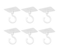6 Pack Powerful Wall Towel Hooks Holder, Heavy Duty Shower Wall Hanger Mounted for Bathrooms, Bedroom, Kitchen, Door,Ceiling Hooks self Adhesive,Command Ceiling Hooks