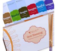6 Pack Premium Incense Sticks, Slow Burning, 9 inch Long, Non Toxic, Charcoal Free, 108 Sticks, 170gram (God Blessing)