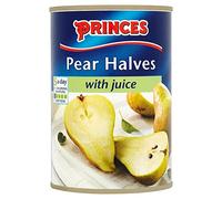 ( 6 Pack ) Princes Pear Halves with Juice 410g (Drained Weight 230g)