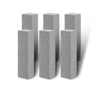 6 Pack Pumice Stone for Toilet Cleaning, Heavy Duty Limescale & Hard Water Stain Remover, Safe on Porcelain and Ceramic Toilet Bowls