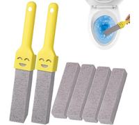 6-Pack Pumice Toilet Brushes - Dual Handle For Limescale Removal
