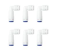 6 Pack Push to Connect One Way Check Valves, Quick Connect Fittings for Water Purifiers, Drinking Water Machine Pipes (1/4" Elbow)