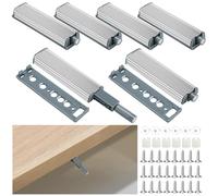 6 Pack Push to Open Door Catches Magnetic Latch with Screws Anchors Push to Open Magnetic Door Catches Spring Release Touch Latch RV Drawer Push Doors Catch for Cupboards/Cabinets/Wardrobe