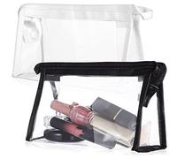 6 Pack PVC Toiletries Bags for Travel and Luggage | Surface, Secure Zip Closure, Easy Wipe-down Care, Suitable for Toiletries and Sunscreen