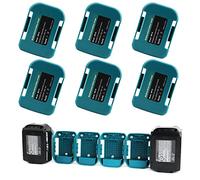 6 Pack QUPERR Battery Holder Mounts, Battery Mount Hanger Battery Storage Rack Battery Dock Holder Compatible with Makita 18v Lithium ion Tool Battery BL1860 BL1850 BL1840 BL1830 BL1820 BL1815N