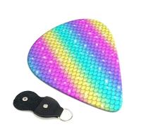6 Pack Rainbow Scales2 Guitar Picks - 0.46 0.71 0.93 mm Includes Cool Guitar Picks Thin Medium Heavy Thickness, Electric Guitar Picks for Acoustic Guitar Bass Ukulele