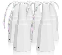 6-Pack Rechargeable Fly Fans for Tables Up to 10-Hour Working Time, Indoor Outdoor Mute Food Fans to Keep Flies Away, Retractable Table Fans with Hook for Home Restaurant Party Picnic Patio, White