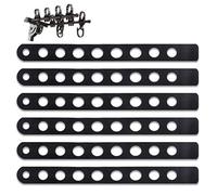 (6-Pack) Replacement Bike Rack Cradle Straps .49" Ladder-Style Strap Holes Compatible with Thule 1/2" Tab 534 Bike Rack Straps Replacement