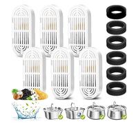 6 Pack Replacement Cat Fountain Filters & Replacement Sponges for Stainless Steel Pet Fountain with Water Level Window, Fountain Carbon Filters for Dog Water Dispenser Bowl