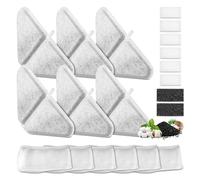 6 Pack Replacement Filters for 230oz Dog Water Fountain, Water Fountain Filter Replacement for 5 Layers Filtration System 7L Pet Fountain, 6 Filters+ 6 Sponges+6 Mesh Bags for 1.8GAL Dog Water Bowl