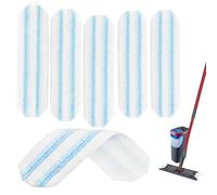 6 Pack Replacement Mop Covers Compatible with Vileda H2PrO Floor Mops | Mop Pads for Vileda H2PrO Flat Mop Refill Microfibre Floor Cover Refill, Washable & Reusable, Strong Dirt Absorption