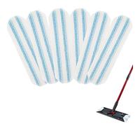 6-Pack Replacement Mop Pads for O-Cedar H2prO/ Vileda H2prO Flat Mop System | Washable Reusable Microfiber Pads for Spray Mops | Safe on Hardwood, Tile, Vinyl, Baseboards