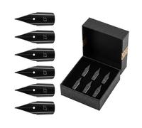 6-Pack Replacement Nib Compatible with Lamy Safari/AL-Star/Joy Fountain | 6 Extra Fine (EF) Stainless Steel Fountain Pen Nibs with Storage Box, Precision Detail Writing Value Set