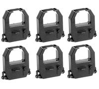 (6 Pack) Replacement Ribbon Fits Amano PIX and TCX Time Clocks, All Models, Black Ink, 10/11/15/20/21/22/25/28/35/45/55/75/85/88/90/95/200/3000/4000