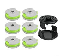 6 Pack Replacement Spool & Line for Worx WA0014 WG168 WG184 WG190 WG191 String Trimmer with 2, 20ft 0.080in Copolymer Nylon