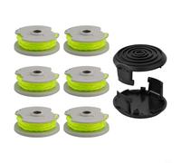 6-Pack Replacement String Trimmer Spools with 2 For, 0.080 Inch For Helix Design Nylon Line (20 ft), Compatible with WA0014, WG168, WG184, WG190 & WG191
