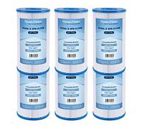 6 Pack Replacement Swimming Pool Pump Water Filter Cartridge Compatible for Bestway 3 & Intex Type A Or C Pool Water Filters