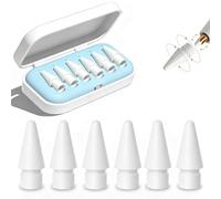 6 Pack Replacement Tips Compatible with Apple Pencil 1st 2nd Gen USB-C Pro,High Sensitivity Pencil Nibs for iPad Pencil,Wear-Resistant Precise Control Stylus Pen Accessories,with Storage Box(White)