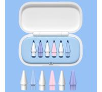 6 Pack Replacement Tips for Apple Pencil 2nd / 1st Generation Nibs - Sensitive and Precise Control iPencil Nib for iPad for Pencil USB C/ 2nd/ 1st Gen Pen (E-Blue Case-6 Pack)