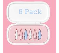 6 Pack Replacement Tips for Apple Pencil 2nd / 1st Generation Nibs - Sensitive and Precise Control iPencil Nib for iPad for Pencil USB C/ 2nd/ 1st Gen Pen (A-Pink Case-6 Pack)