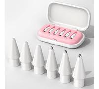 6 Pack Replacement Tips for Apple Pencil, Needle Pencil Tips with Case, No Wear Out Apple Pencil Tips for Apple Pencil 2nd Gen/1st Gen/USB C/Pencil Pro, IPad Pro Pencil Sets (Pink)