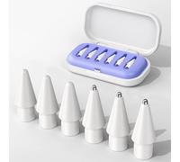 6 Pack Replacement Tips for Apple Pencil, Needle Pencil Tips with Case, No Wear Out Apple Pencil Tips for Apple Pencil 2nd Gen/1st Gen/USB C/Pencil Pro, IPad Pro Pencil Sets (Purple)