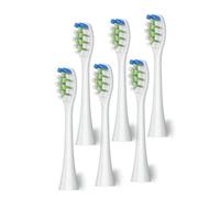 6 Pack Replacement Toothbrush Heads Compatible with Oclean Electric Toothbrushes, Eco-Friendly Biodegradable Brush Heads with Dupont Bristles & Colour-Fading Indicator, Grey
