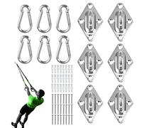 6 Pack Resistance Band Wall Mount, Exercise Anchors Hooks for Wall, Space Saving Workout Resistance Bands for Beginners, Athletes, Fitness Enthusiasts, Home Gym, Suspension Trainer, Stretching