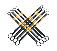 6 Pack Retractable Traffic Cone Bar From 3.3 Ft To 6.6 Ft Expandable Cone Bar For Traffic Road Parking Use Black And Yellow Cone Not Include(Black and Yellow,8Pcs)