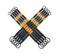 6 Pack Retractable Traffic Cone Bar From 3.3 Ft To 6.6 Ft Expandable Cone Bar For Traffic Road Parking Use Black And Yellow Cone Not Include(Black and Yellow,10Pcs)