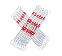 6 Pack Retractable Traffic Cone Bar From 3.3 Ft To 6.6 Ft Expandable Cone Bar For Traffic Road Parking Use Black And Yellow Cone Not Include(Red and White,12Pcs)