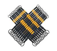 6 Pack Retractable Traffic Cone Bar From 3.3 Ft To 6.6 Ft Expandable Cone Bar For Traffic Road Parking Use Black And Yellow Cone Not Include(Black and Yellow,20 Pcs)