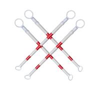 6 Pack Retractable Traffic Cone Bar From 3.3 Ft To 6.6 Ft Expandable Cone Bar For Traffic Road Parking Use Black And Yellow Cone Not Include(Red and White,4Pcs)