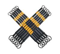 6 Pack Retractable Traffic Cone Bar From 3.3 Ft To 6.6 Ft Expandable Cone Bar For Traffic Road Parking Use Black And Yellow Cone Not Include(Black and Yellow,12Pcs)