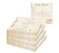6 Pack Retro Book Review Sticky Notes Book Lovers&Readers Review Notepads 3 Inch-Self-Stick Note Pads for Reading Journals Book Review Tracker Reading Log for Bookworm Readers Students