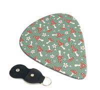6 Pack Retro Hippie Groovy Mushroom Guitar Picks - 0.46 0.71 0.93 mm Includes Cool Guitar Picks Thin Medium Heavy Thickness, Electric Guitar Picks for Acoustic Guitar Bass Ukulele