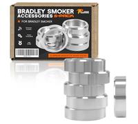 6-Pack Reusable Aluminum Bisquette Saver Pucks, Heat-Resistant Spacers for Digital Smokers - Saves Bisquettes & Enhances Flavor (Upgraded, Easy Clean)