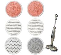 6 Pack Reusable Microfiber Steam Mop Pads - Compatible with Shark S6002UK & S7201UK, Steam & Scrub Mop Replacement Pads for Sealed Hard Floors, All-in-One Cleaning Solution (6 pack)