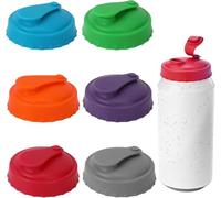 6-Pack Reusable Silicone Can Lids for Standard Soda & Beer Cans - Leakproof Beverage Can Covers with Airtight Seal - Fits Coke, Pepsi, Energy Drink Cans, Dishwasher Safe for Parties, Travel, Home