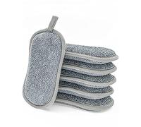 6-Pack Reusable Washing Up Sponge, Non-Scratch, Dual-Sided Kitchen and Bathroom cleaning products, 10x8cm Eco-Friendly, Long-Lasting Dish and Multi-surface Pads Cleaners