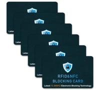 6 Pack RFID Blocking Card, Generation 2 Credit Card Protector, Anti-Theft Contactless Shield Wallet NFC Blocker, Sleeves Cards Defender, Entire Wallet Protection Secure When Crowds And Social (Blue)