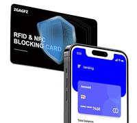 6 Pack RFID Blocking Card, NFC Debit Credit Card Passport Protector, Entire Wallet Protection Blocker Set for Men & Women, Smart Slim Design Perfectly fits in Wallet and Purse-Black, Black, Default