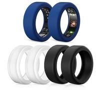 6 Pack Ring Protector Compatible With Oura Gen 4/3, Samsung Galaxy, RingConn2&1 - Silicone Cover Working Out Accessories for Men Women - M for 11 12 13 14
