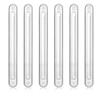 6 Pack Rubber Chair Wall Protector, Wall Protector from Furniture Set from Chair Back Clear Furniture Bumpers Adhesive Quiet Walls Protectors for Shower Doors Drawers Car Doors Toilet Lids - Long