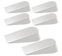 6 Pack Rubber Door Stop,Extra Large Rubber Door Wedges Indoor Outdoor Heavy Duty Door Wedge Stoppers for Floor, Non-Slip Doorstops Door Holder for Homes,Schools, Office,Garage, White