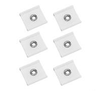 6-Pack RV Awning Hooks for Piping Rails (5-6 mm & 7-8 mm) - White Woven Plastic with Metal Grommet, Compatible with Caravan, Camper Van &